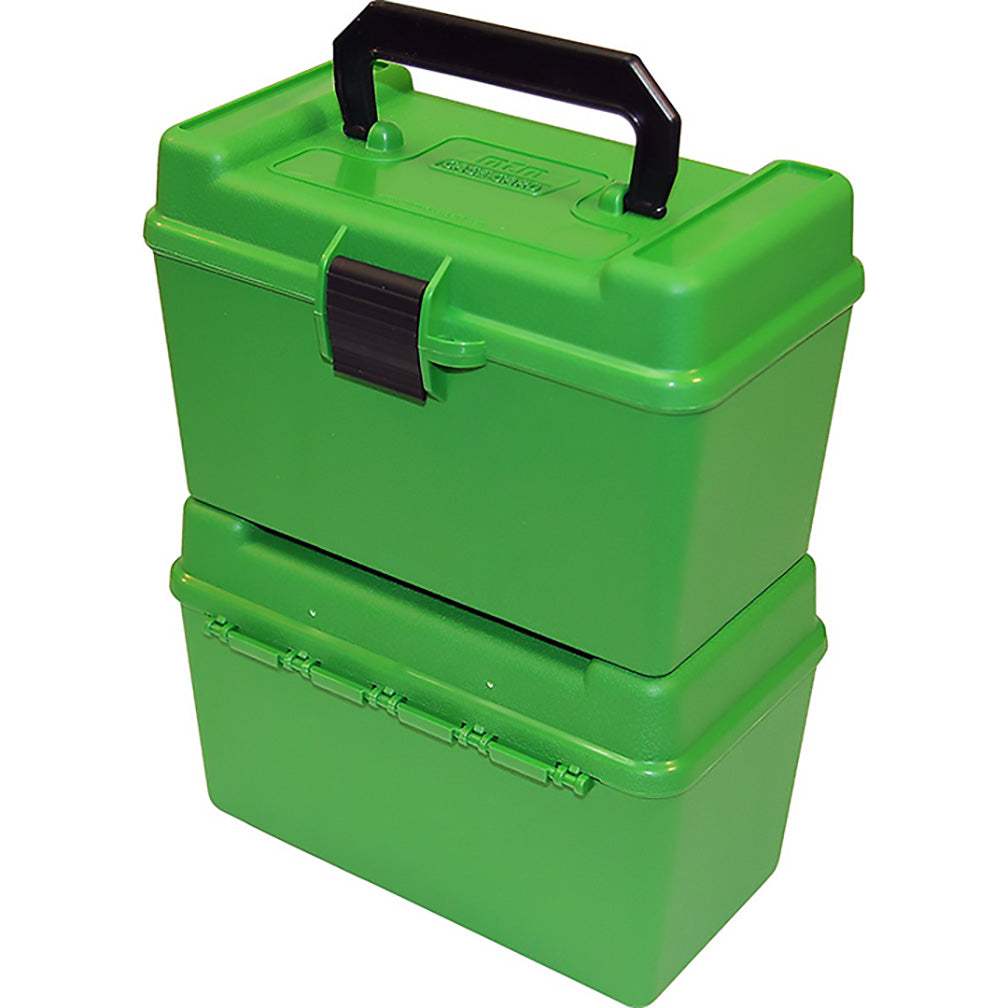 MTM H50RS10 Deluxe Ammo Box 50 Round 223 Rem/7.62 x 37 (Green)