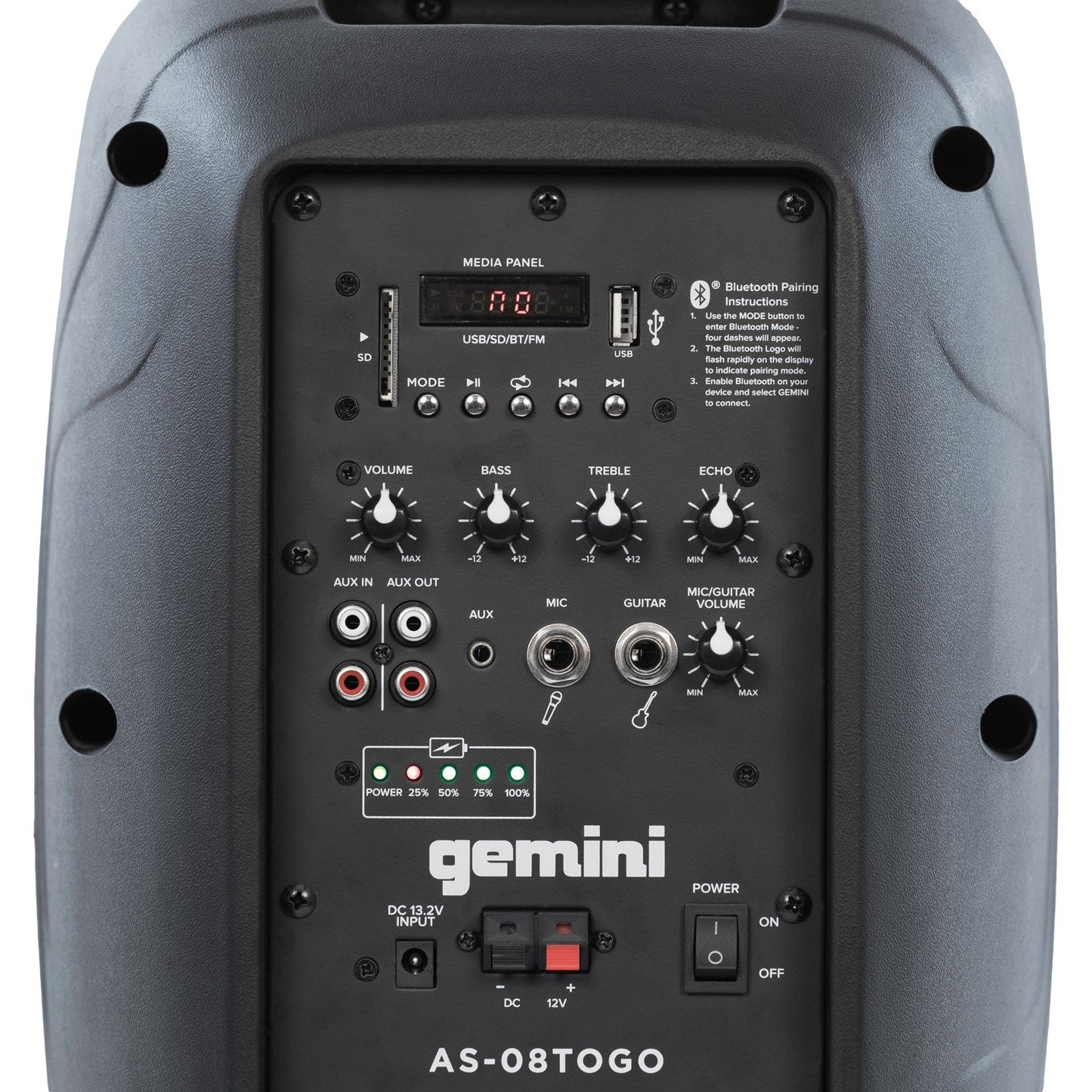 Gemini AS-08TOGO Portable PA System
