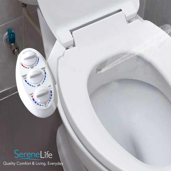 Serene Life SLTLSP14 Bathroom Bidet - Hot/Cold Water Toilet Seat Bidet Sprayer