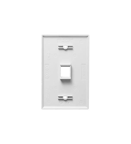 Icc IC107LF1WH Faceplate, Oversized, 1-port, White