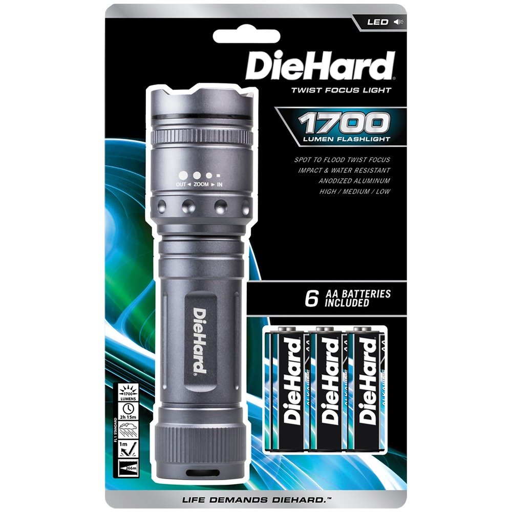 Diehard 41-6123 Twist Focus Flashlight (1,700-Lumen)