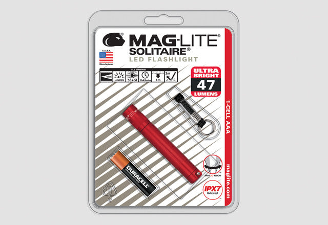 MAGLITE K3A036 SOLITAIRE AAA Red Blister Pack