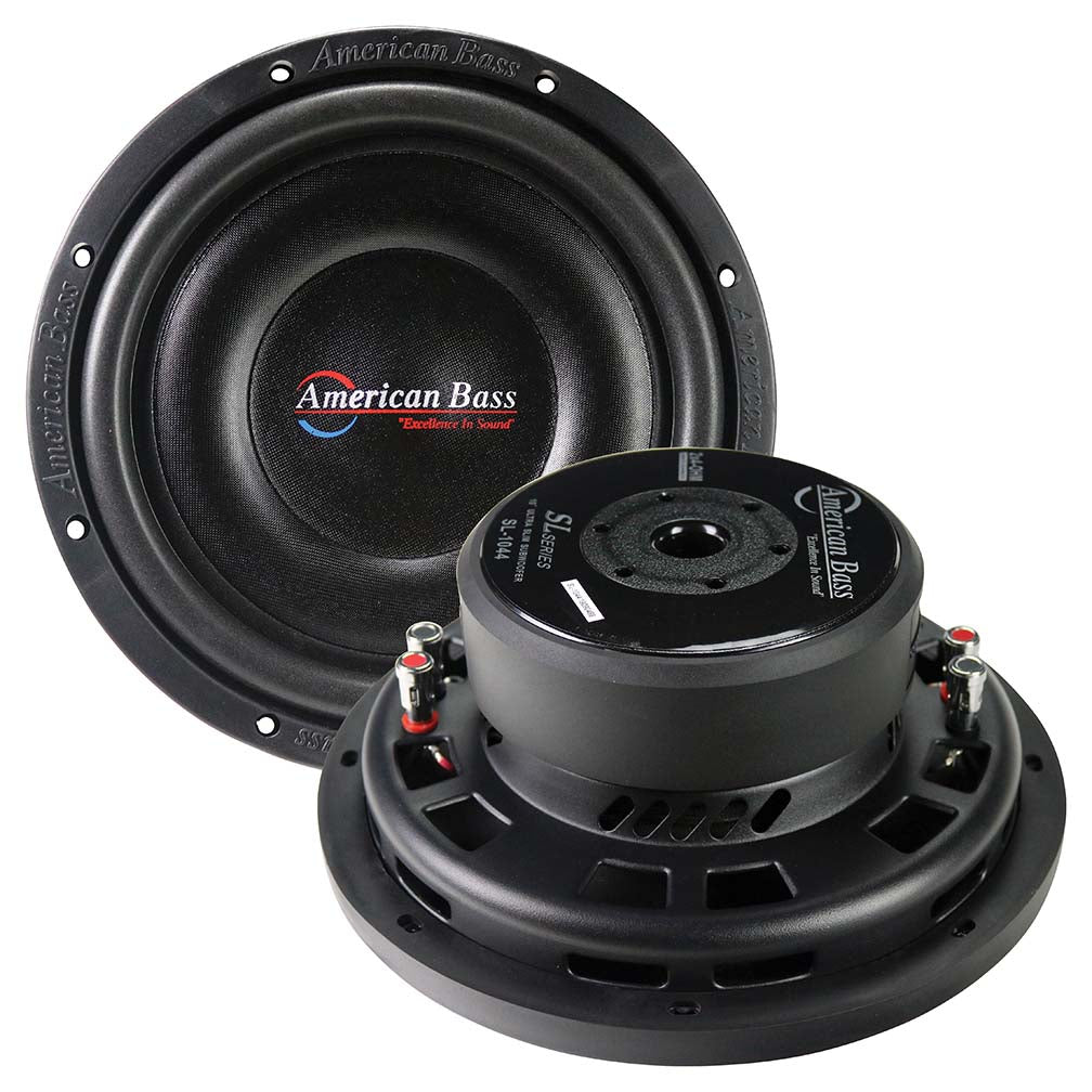 American Bass SL1044 10" Shallow Woofer 600 Watts Dual 4 Ohm Voice Coil