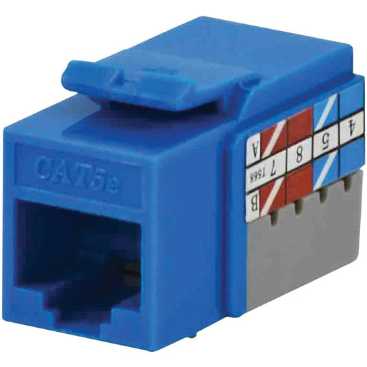 Datacomm Electronics 20-3425-BL-10 CAT-5E Jacks, 10 Pack (Blue)
