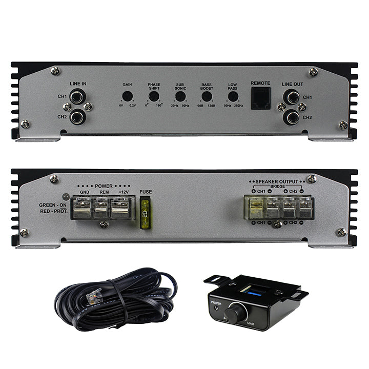 American Bass XD11002 1100 Watt 2 Channel Amplifier