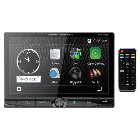 Power Acoustik CPAA70D10F 10.6" Floating Double DIN DVD Receiver BT & Remote