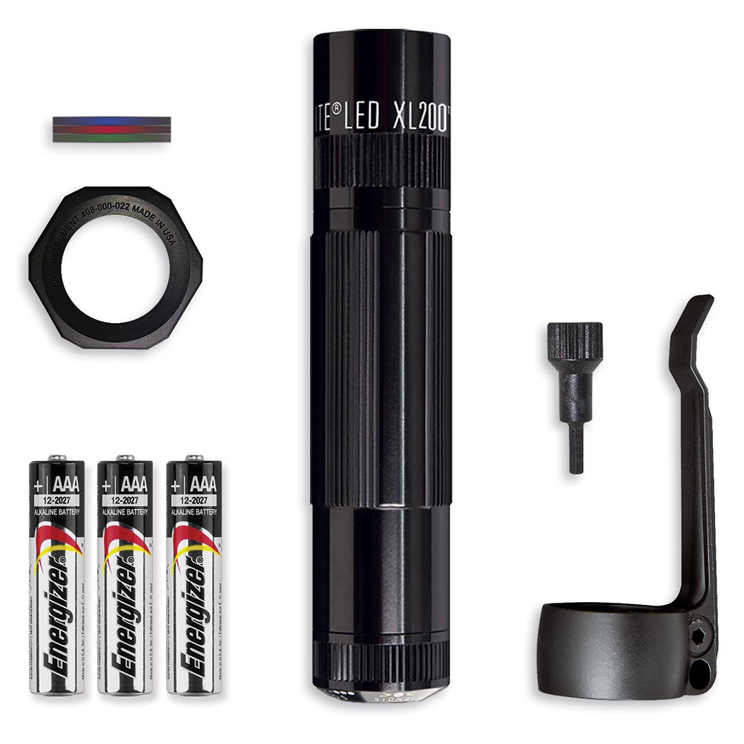 MAGLITE XL200S301C LED 3-Cell AAA Flashlight Tactical Combo Pack  Black