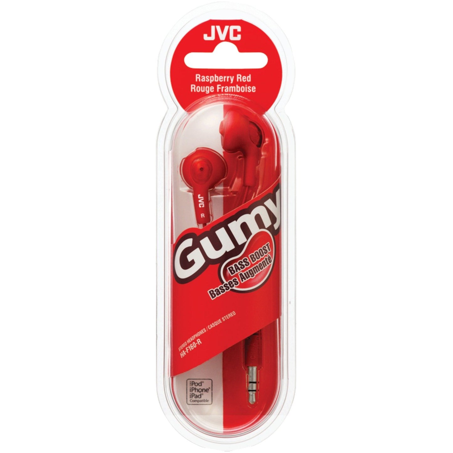 JVC HAF160R Gumy Earbuds (Red)