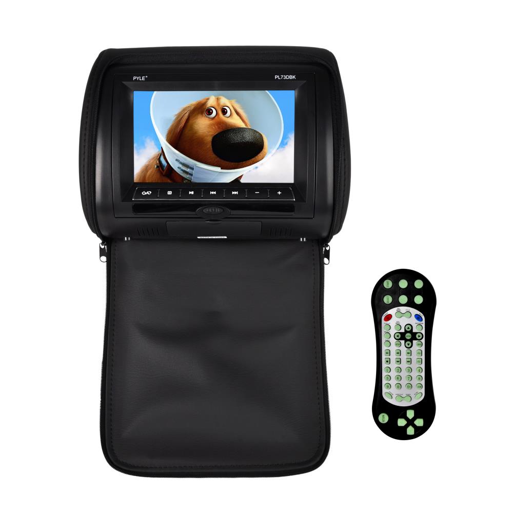 Pyle PL73DBK 7'' Black Headrest Monitor w/ DVD USB & SD Card Reader