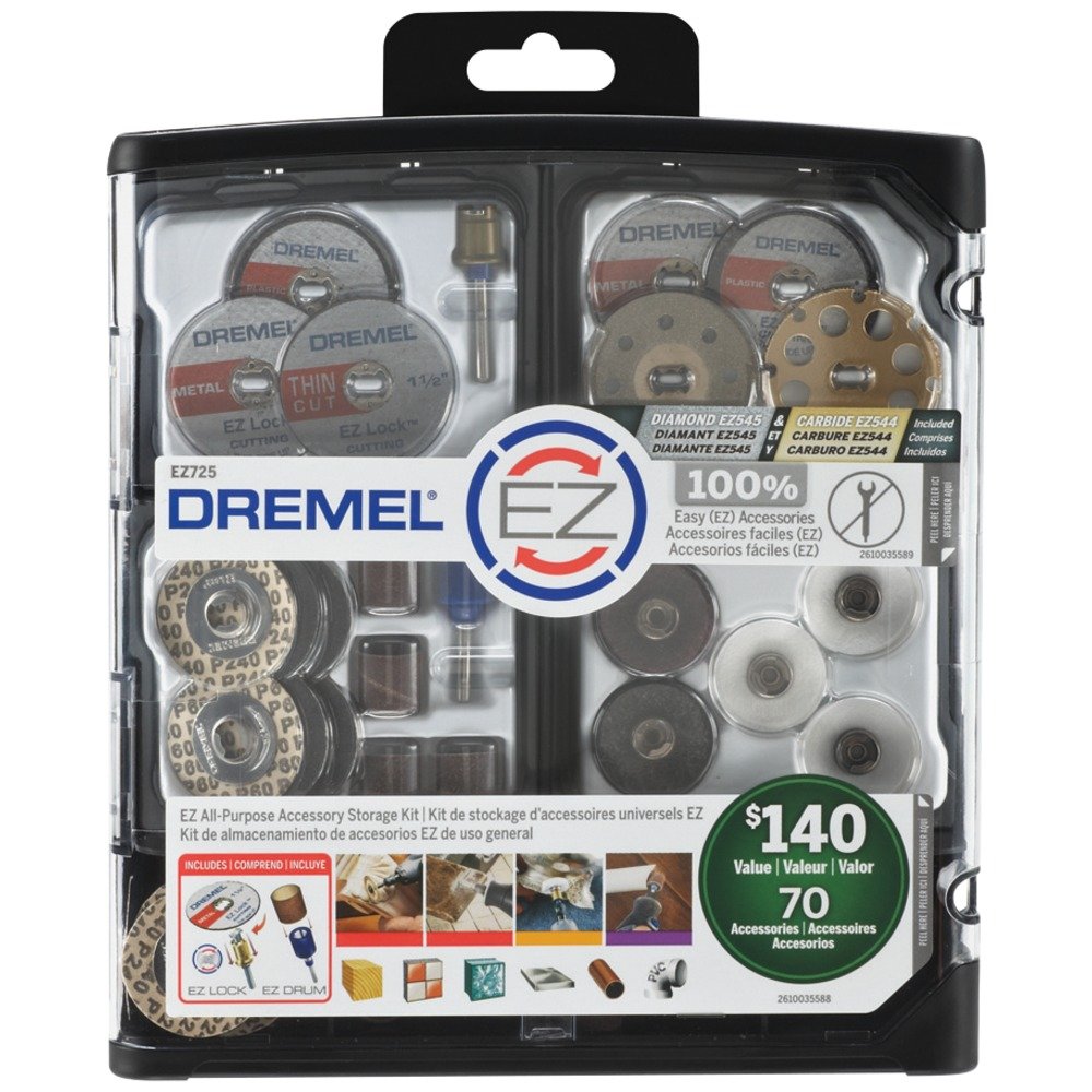 Dremel EZ725 70-Piece EZ All-Purpose Accessory Storage Kit