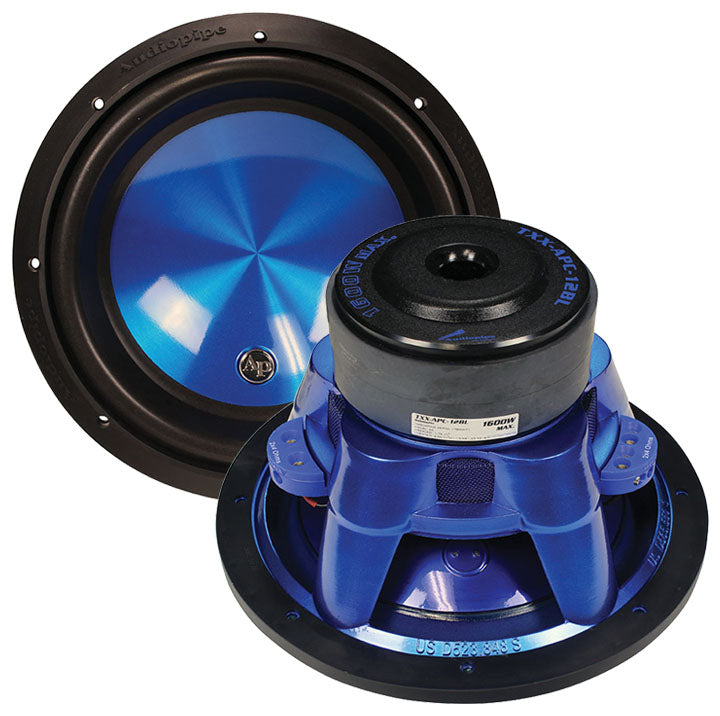 Audiopipe TXXAPC12BL Blue 12" 1600 Watt 4 Ohm DVC Subwoofer