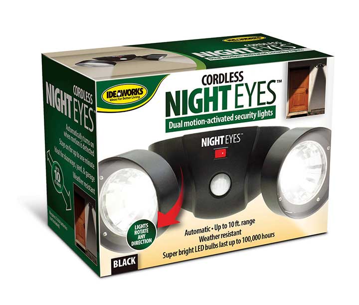 Ideaworks JB7115BLK LED Night Eyes Security Lights Black