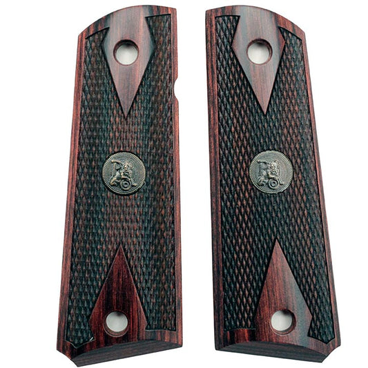 Pachmayr 00440 Colt 1911 American Legend Series Grips  Double Diamond Rosewood