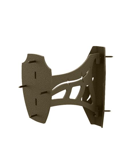 Skull Hooker CSM-BRN Corner Shoulder Mount Brown