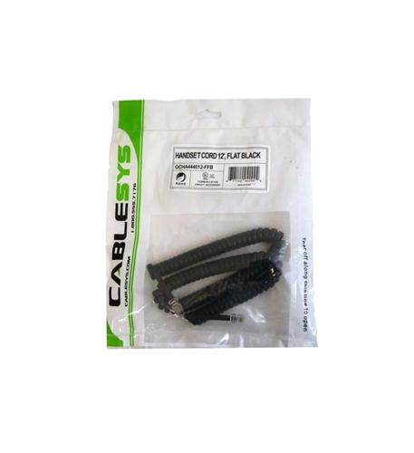 Cablesys 1200FB Gcha444012-ffb Handset Cord 12' Flat Bla