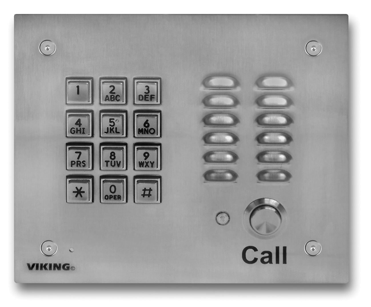 Viking Electronics K-1700-3EWP SS Handsfree Phone W/ Key Pad