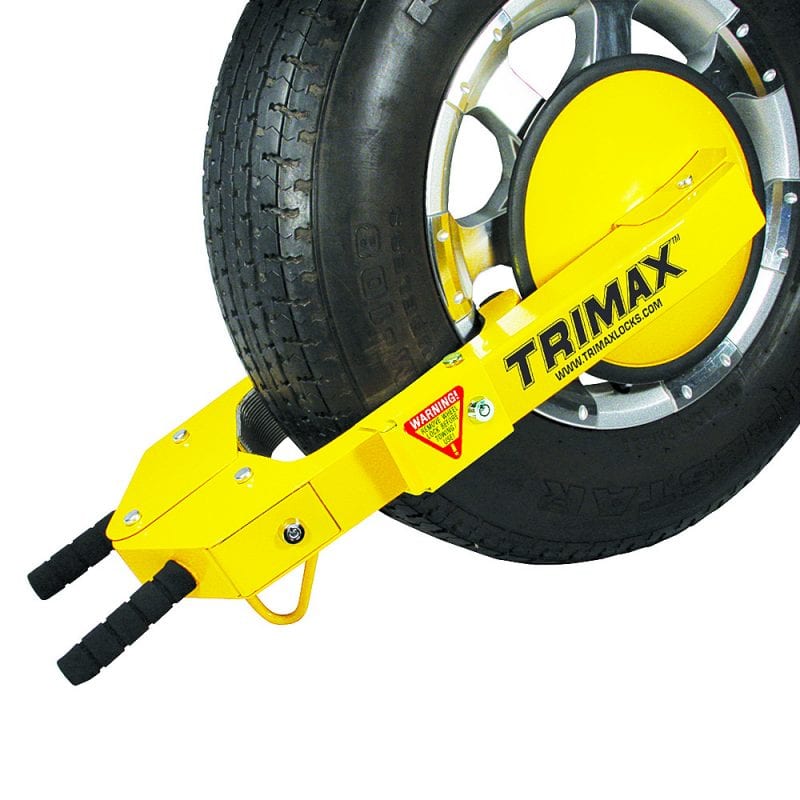 Trimax TWL100 Adjustable Wheel Lock Fits Nearly All 10  18 Wheels