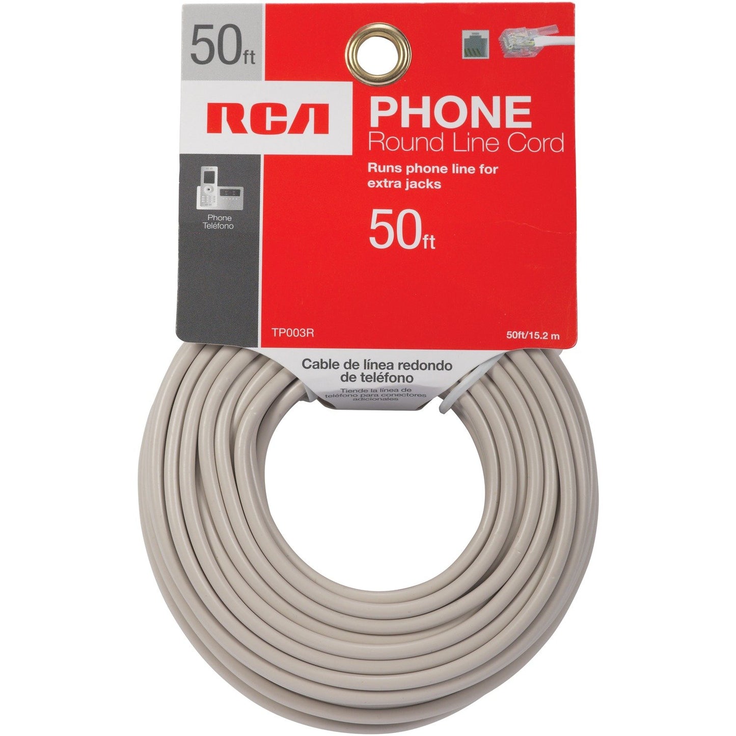 RCA TP003R Round Line Cord, 50ft