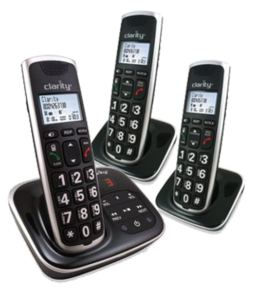 Clarity BT914C2 Cordless Phone w/Answering Machine & 2 Expandable Handsets