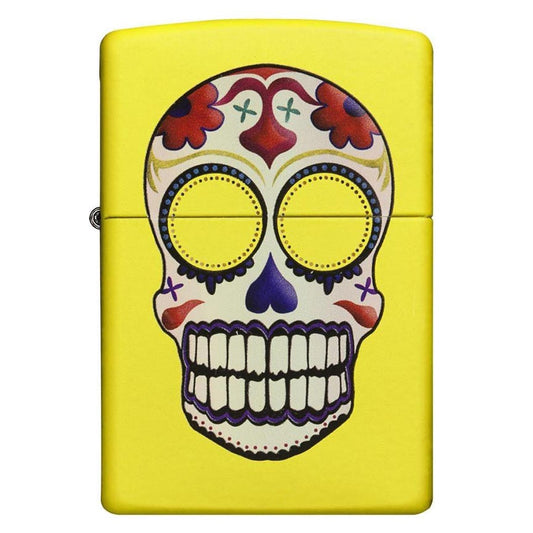 Zippo 24894 Windproof Lighter Day of the Dead, Neon Yellow Finish