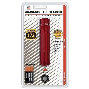MAGLITE XL200S3036 XL200 3CELL AAA LED Flashlight Red