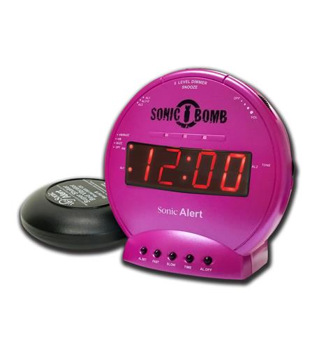 Sanyo SBB500SSP Sonic Bomb Alarm Clock Pink