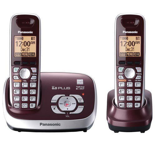 Panasonic consumer TG6572R Dect 6.0+, Dual Handset, Itad, Red