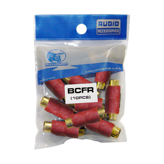 Bullz BCFR Audio Female RCA Couplers, Red