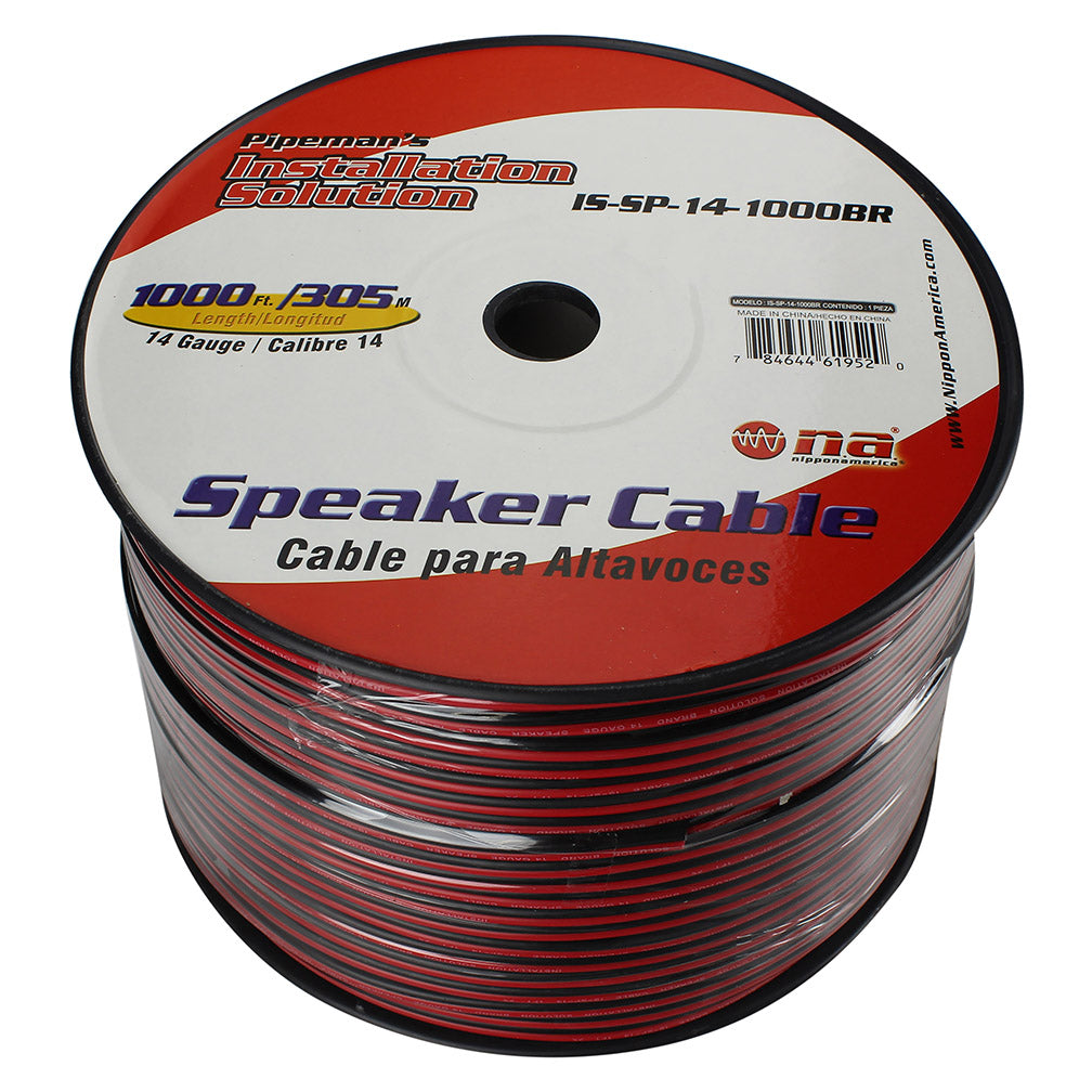 Pipeman's ISSP141000BR 14 Gauge Speaker Cable 1000Ft Black/Red jacket