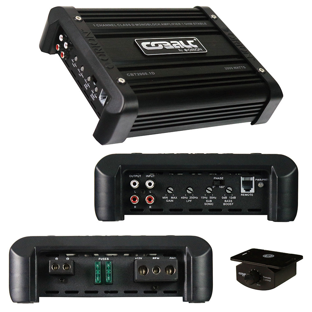 Orion CBT20001D Monoblock Amplifier, 1000W RMS/2000W MAX