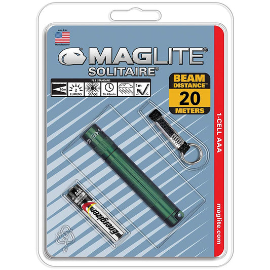 Maglite K3A396 Solitaire LED 1-Cell AAA Key Chain Flashlight  Dark Green