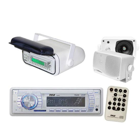 Pyle In-Dash Marine Stereo Player Receiver MP3 & 2 x 3.5" 200W Speakers