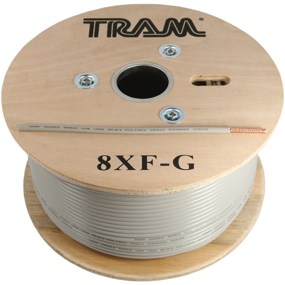 Tram 8XF-G RG8X 500ft Roll Tramflex Double Shield Coaxial Cable w/Gray Jacket