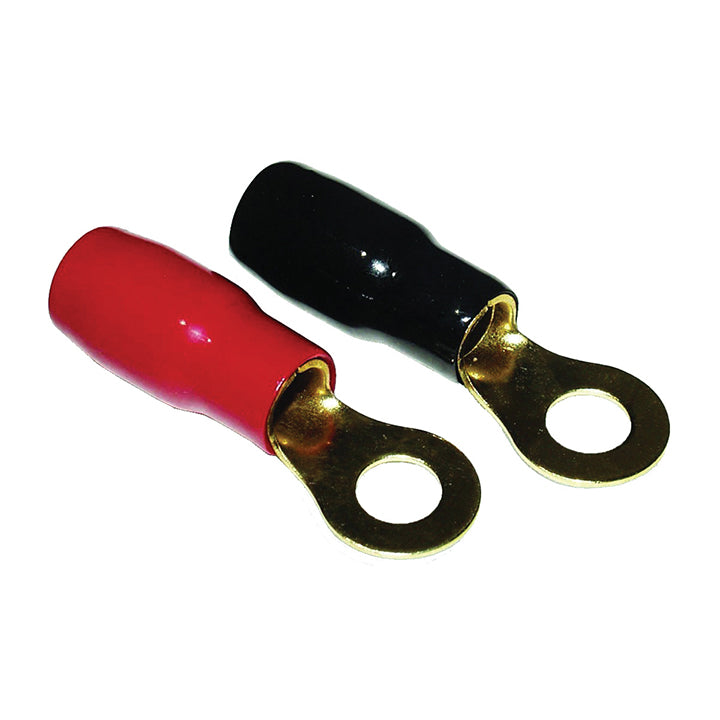 American Bass ABRT8 8 Gauge Gold Plated Ring Terminal 6 pack