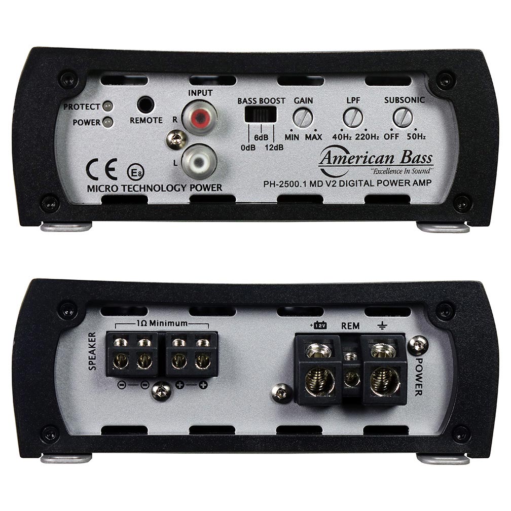 American Bass PH16001MDV2 Amp D Class 1 Ohm Stable 1600 Watts Max