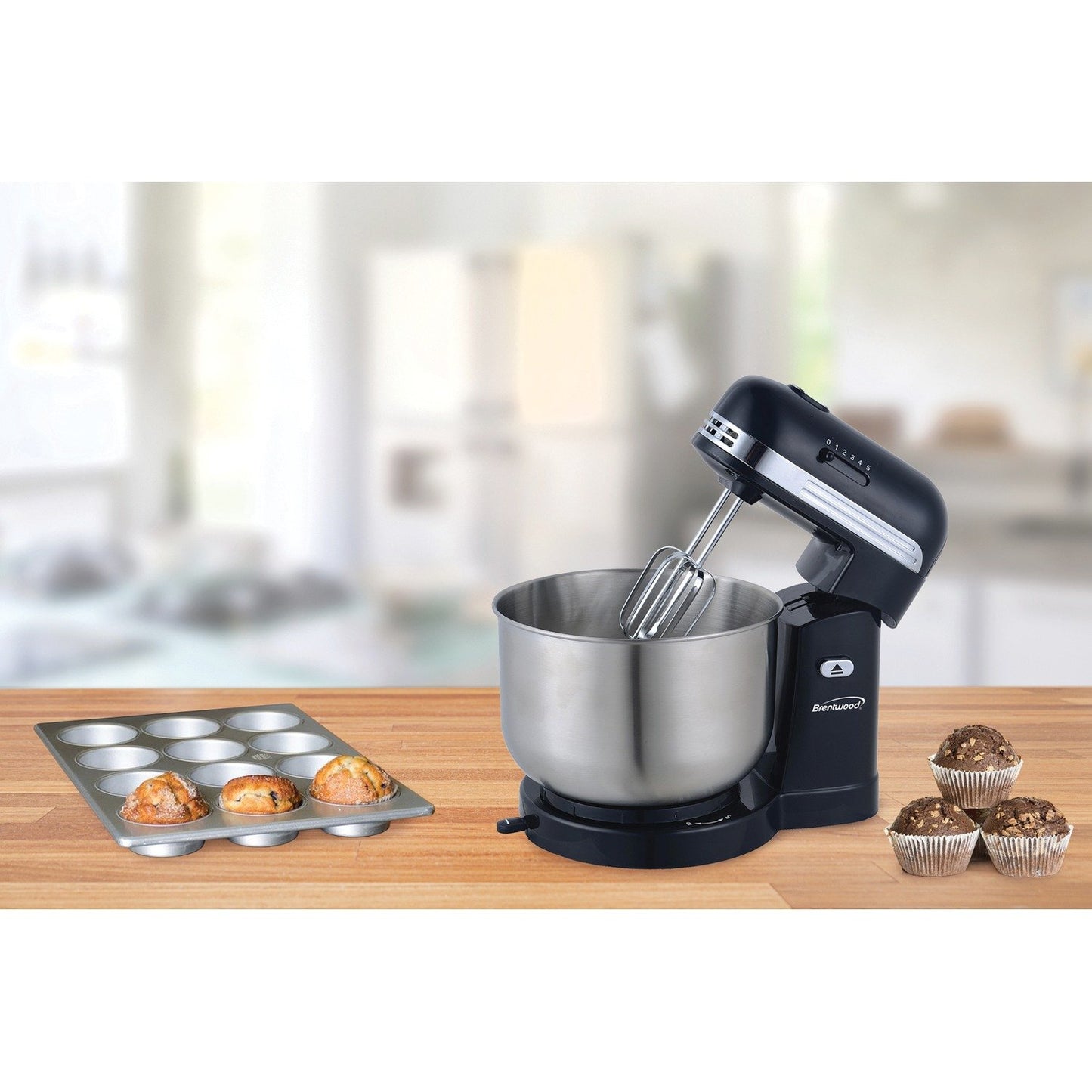 Brentwood App. SM-1162BK 5-Speed Stand Mixer w/3qt. S.Steel Mixing Bowl (Black)