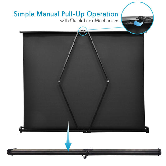 Pyle PRJTP53 Retractable Pull-out-Style Manual Projector Screen (50")