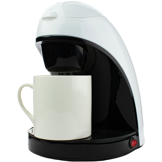 BRENTWOOD TS-112W Single-Serve Coffee Maker with Mug (White)