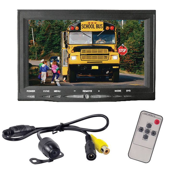 Pyle PLCM7700 7" Monitor w/ Rearview License Plate Camera