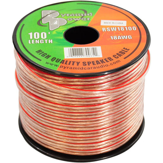 Pyramid RSW18100 100' foot ft 18 Gauge Speaker Wire