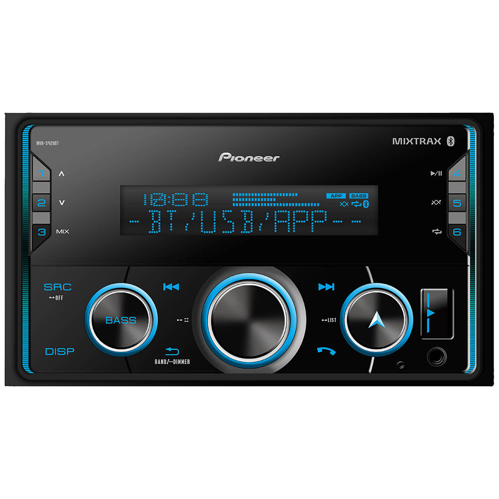Pioneer MVHS420BT Mechless Double Din Receiver with Bluetooth