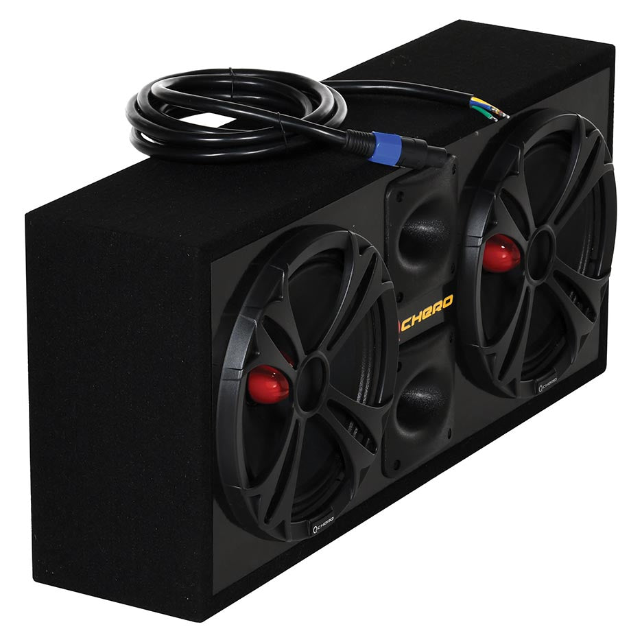 Q Power QCHERO10BLACK Loaded Chuchero (2) 10" speakers & (2) SuperZTweeters