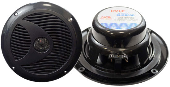 Pyle PLMR60B 6.5" 150 Watt Black Marine Speaker pair