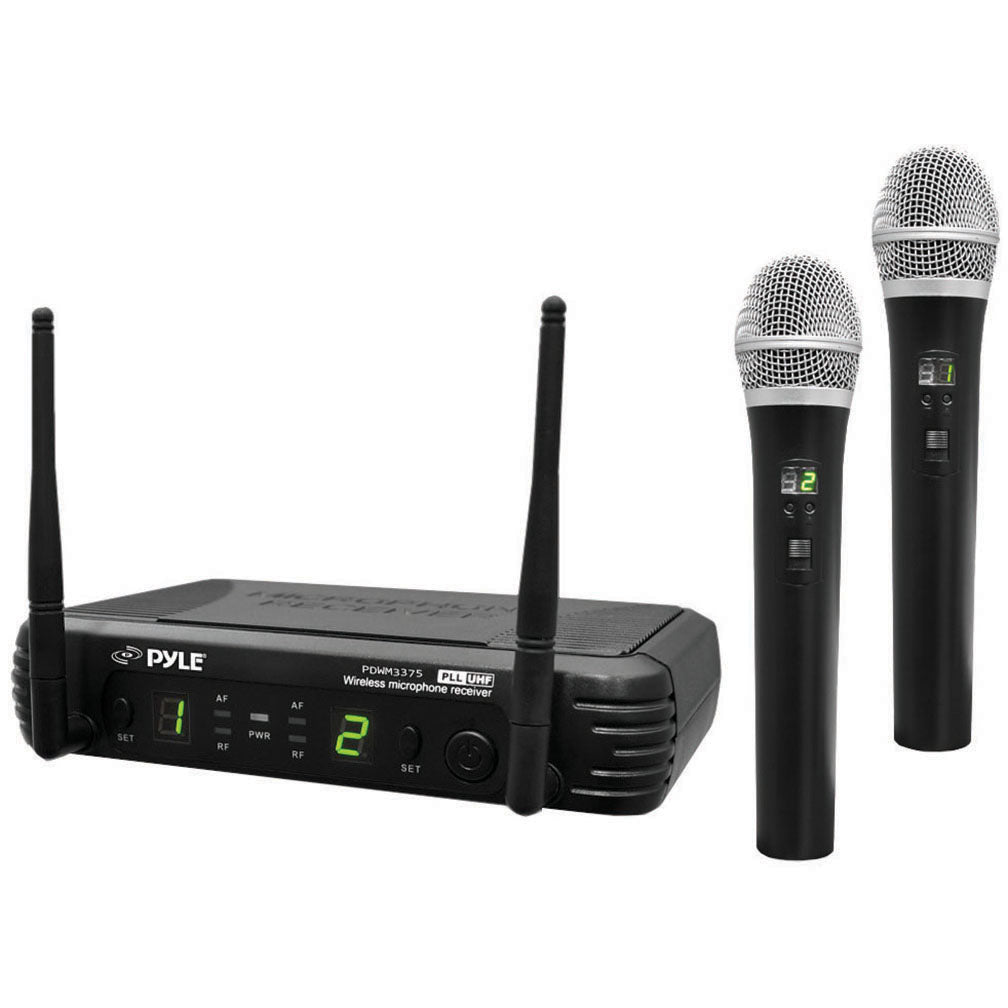 Pyle Pro PDWM3375 2CH UHF wireless handheld mic system