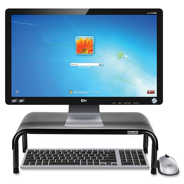Allsop 31630 Metal ArtErgo Adjustable Monitor Stand TV Laptop Riser