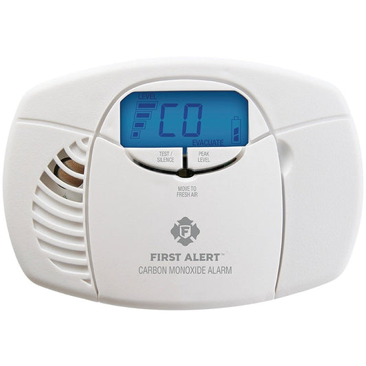 First Alert 1039727 CO410 Battery-Powered CO Alarm with Backlit Digital Display