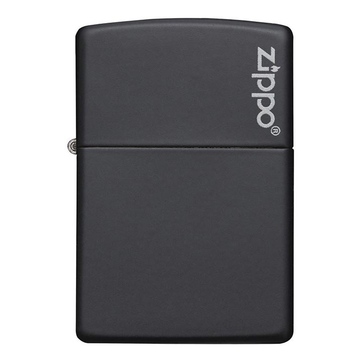 Zippo 218ZL Windproof Lighter Black Matte with Logo