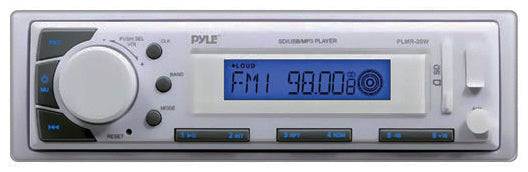 Pyle PLMR20W Marine Stereo w/ Aux Input, USB/SD Card Readers