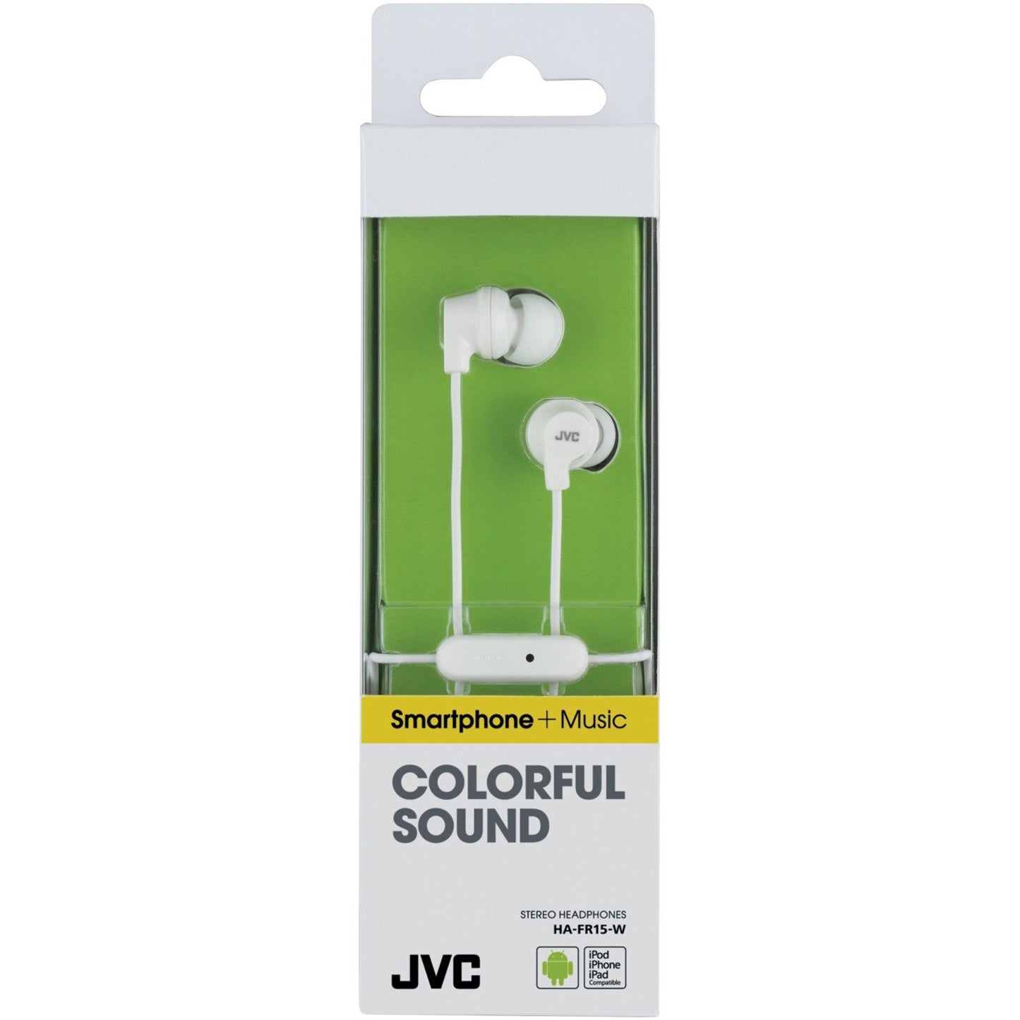 JVC HAFR15W In-Ear Headphones w/Microphone (White)