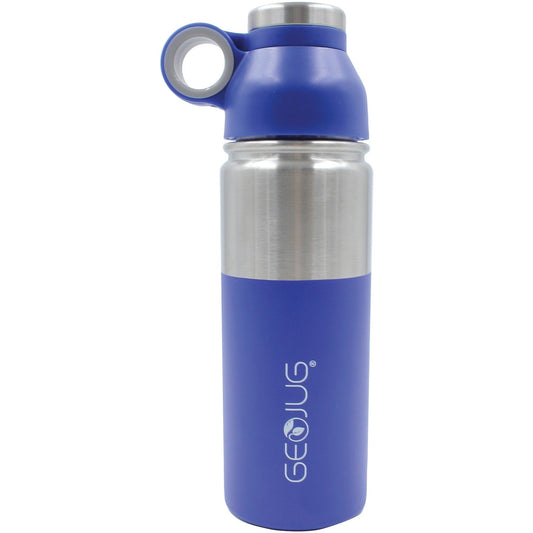 Brentwood App. G-1018BL GeoJug 18oz S.Steel Vacuum-Insulated Water Bottle (Blue)